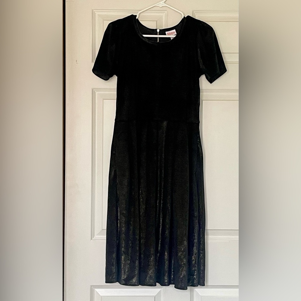 LuLaRoe Black/Gold Velvet dress